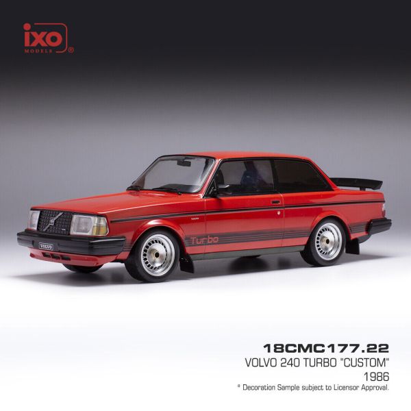 IXO18CMC177.22 - VOLVO 240 Turbo custom rojo 1987 - 1