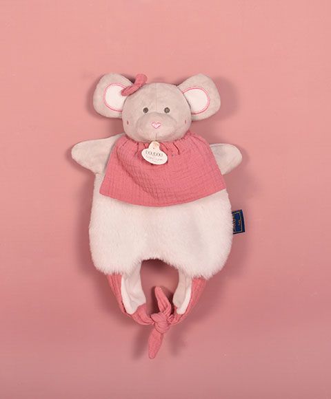 DC3827 - Peluche ratón - Petit Sac amusette 3en1 rose - 1