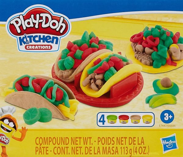 HASE7447 - Tacos con 4 tarros PLAY-DOH Creaciones de cocina - 1