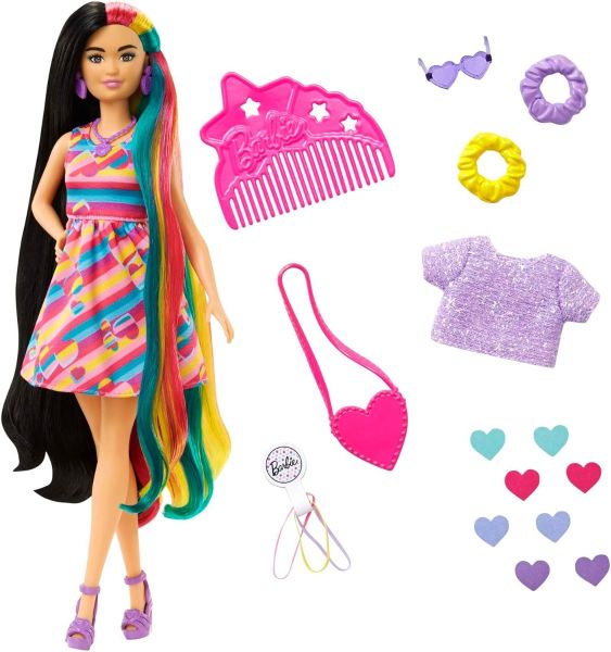 MATHCM90 - Barbie Totally Hair- Pelo multicolor con accesorios - 1