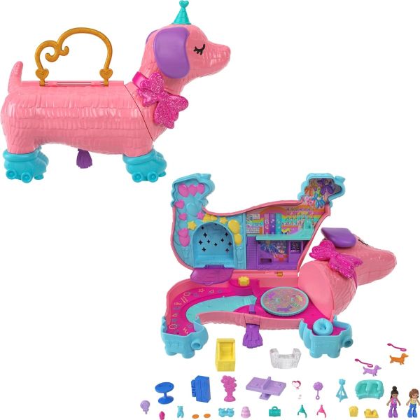 MATHKV52 - Puppy Party con figuras y accesorios Polly Pocket - 1