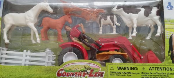 NEW04055B - Conjunto de granja con un personaje; un tractor con cargador y animales de granja. - 1