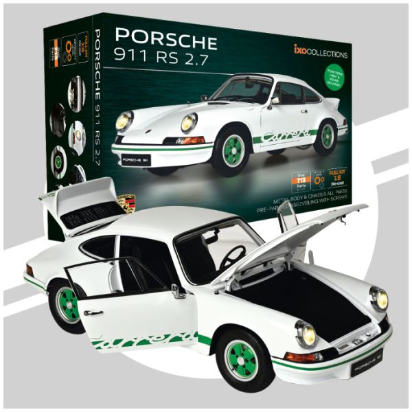 IXC.PRS.WG.FK - PORSCHE 911 Carrera RS 2.7 Blanco y verde - En KIT 713 piezas - 1