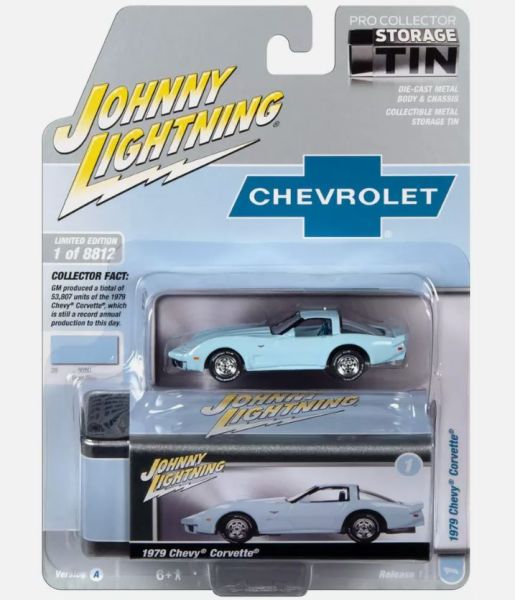 JLCT011-B - CHEVROLET Corvette 1979 azul de la serie COLLECTOR TINS en blister - 1