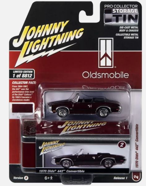 JLCT011-C - OLDSMOBILE 442 cabriolet 1970 Burdeos de la serie COLLECTOR TINS en blister - 1