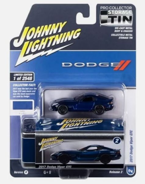 JLCT012-D - DODGE Viper GTC 2017 Azul de la gama COLLECTOR TINS en blister - 1