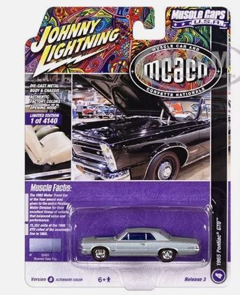 JLMC031B-D - PONTIAC GTO 1965 azul de la serie MUSCLE CARS 2022 en blister - 1