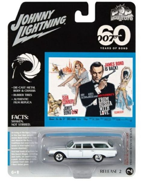 JLPC007-B - FORD Ranch Wagon 1960 blanco - JAMES BOND 007 - de la serie POP CULTURE 2022 en blister - 1