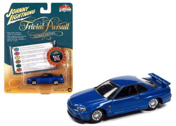 JLPC007-F - NISSAN Skyline GT-R 1999 azul - TRIVIAL PURSUIT - de la serie POP CULTURE 2022 en blister - 1