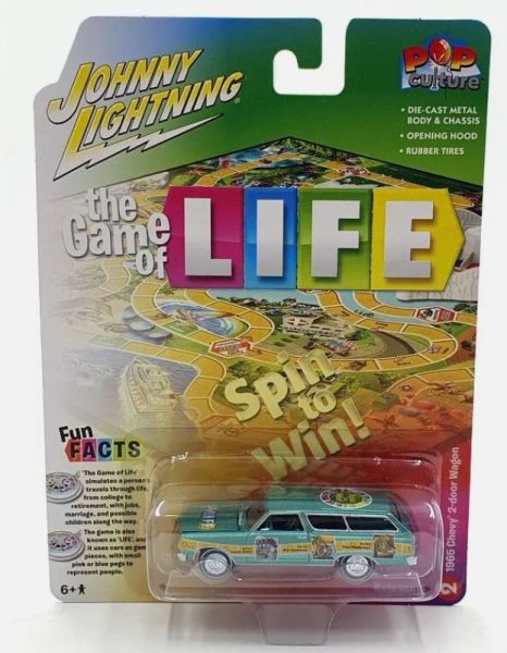 JLPC009-B - CHEVROLET 2 puertas Wagon 1965 azul - THE GAME OF LIFE - de la serie POP CULTURE 2022 en blister - 1