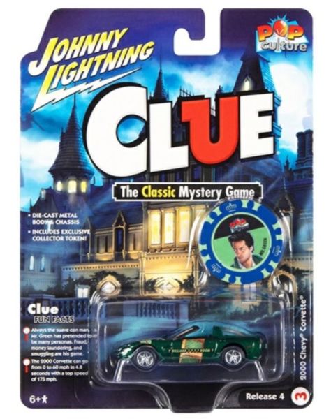 JLPC009-C - CHEVROLET Corvette 2000 verde - CLUE - de la serie POP CULTURE 2022 en blister - 1