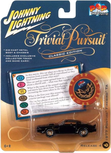 JLPC009-F - PONTIAC Firebird TA 1977 Negro - TRIVIAL PURSUIT - de la serie POP CULTURE 2022 en blister - 1