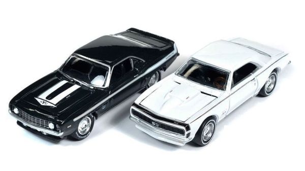 JLPK019A-2 - CHEVROLET Camaro 1969 verde y CHEVROLET Camaro 1967 blanco - YENKO - del TWIN PACK 2022 serie A en blister - 1