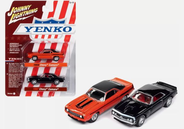 JLPK019B-1 - CHEVROLET Camaro 1969 naranja y CHEVROLET Camaro 1967 Negro - YENKO - del TWIN PACK serie B en blister - 1