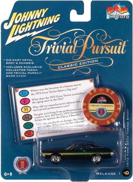 JLSP239 - FORD Gran Torino 1972 verde - TRIVIAL PURSUIT en blister - 1