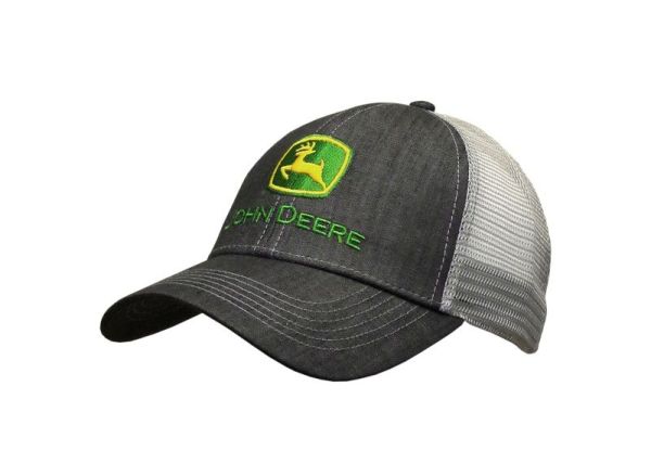 MC13080422CH - Gorra con parte posterior de malla de marca JOHN DEERE gris - 1