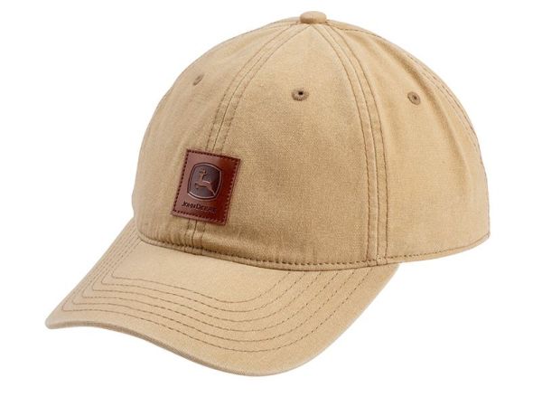 MC13080619CB - Gorra con escudo de cuero JOHN DEERE Beige - 1