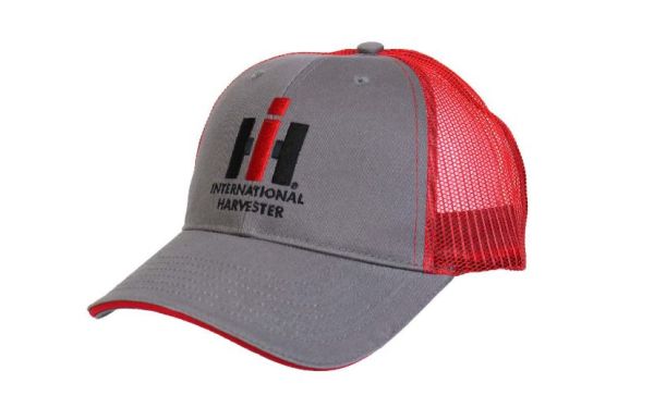 OBT128 - Gorra gris de INTERNATIONAL con visera roja - 1