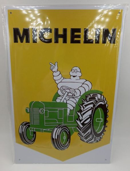 MAGPB208 - Placa de metal MICHELIN con tractor - 20x30 cm - 1