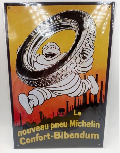 MAGPB215 - Placa de metal de la vendimia MICHELIN neumáticos - 20x30 cm - 1