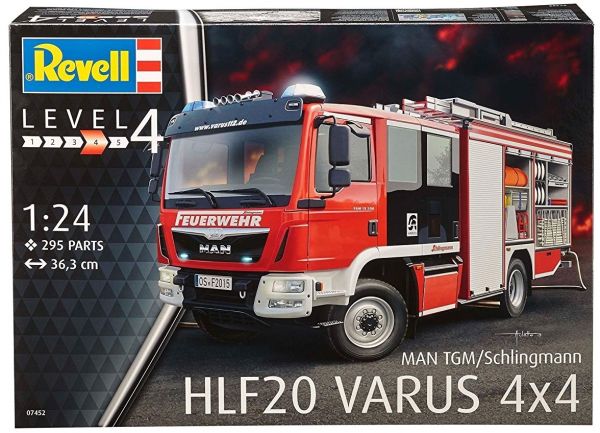 REV07452 - Camión de bomberos MAN TGM Schlingmann HLF 20 Varus 4x4 maqueta para montar y pintar - 1