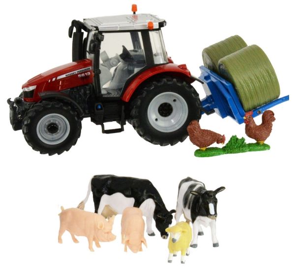 BRI43205 - MASSEY-FERGUSON 5612 Con Accesorios y Animales - 1