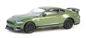 GREEN13350-F - FORD Mustang MacH 1 2022 Verde de la gama GL MUSCLE en blister