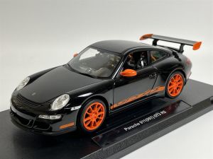 WEL18015NOIR - PORSCHE GT3 rs 2007 Negro con llantas Naranja