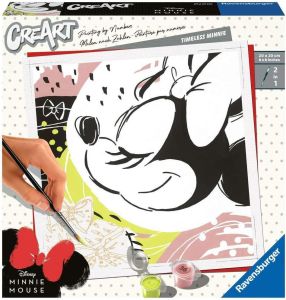 RAV201266 - CreArt DISNEY Timeless Minnie con pintura 20x20 cm