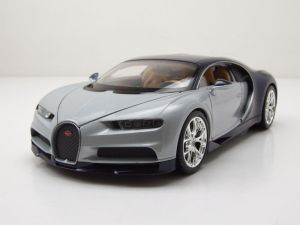 WEL24077ARGENT - BUGATTI chiron 2017 Plateado y azul