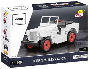 COB24518 - JEEP Willys CJ-2A blanco - 111 piezas