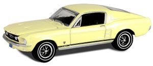 GREEN30504 - FORD Mustang GT Fastback 1967 amarillo de la serie HIGH COUNTRY SPECIAL en blister