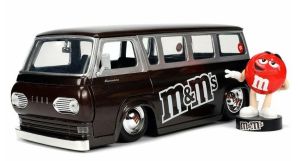 JAD32027 - FORD Econoline Bus con figurita M&M'S Rojo 1965