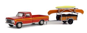 GREEN32310-B - FORD F-150 Ranger explorer 1978 con remolque y canoa de la serie HITCH & TOW en blister