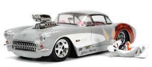 JAD32390 - CHEVROLET Corvette con BUGS BUNNY estatuilla gris 1957