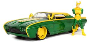 JAD33357 - FORD Thunderbird con figura LOKI verde 1963 MARVEL