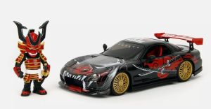 JAD35668 - 1993 MAZDA RX-7 Negro con figura Monos Saru