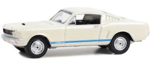 GREEN37290-C - SHELBY GT350 1965 blanco de la serie BARRETT JACKSON en blister