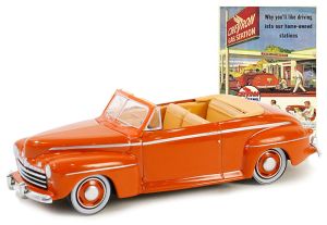 GREEN39140-A - FORD Super Deluxe Cabriolet 1946 Naranja de la serie VINTAGE AD CARS en blister