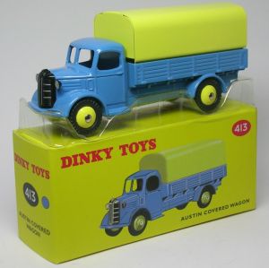 DIN413BLEU - AUSTIN Carro cubierto azul y amarillo – Edición ATLAS