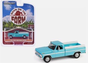 GREEN48100-C - FORD F250 Farm & Ranch 1969 azul de la serie DOWN ON THE FARM 10 en blister