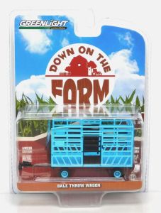 GREEN48100-F - Remolque 2 Ejes negro y azul de DOWN ON THE FARM serie 10 en blister