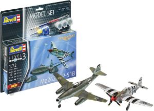 REV63711 - Me262 & P-51B Mustang Combat Set para montar y pintar