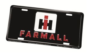 CA7920 - Placa de metal negra IH Farmall - 30 x 15 cm