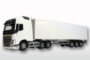 EMEK81232 - VOLVO FH04 6x4 blanco con remolque de 3 ejes