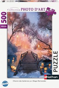 NAT872824 - Puzzle 500 piezas Chemin des lanternes de Diego HERNANDEZ