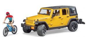 BRU2543 - JEEP Wrangler Rubicon con bicicleta y ciclista