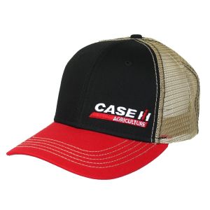 CASCNH102 - Gorra beige; negra y roja con logo CASE IH