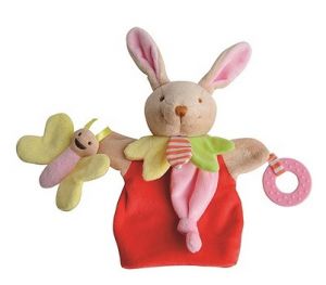 DC3005LAPIN - Marionnette Lapin Rouge 30 cm