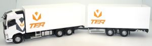 ELI116683 - Carrocería rígida VOLVO FH4 500 6x2 y remolque de transporte TER de 2 ejes limitada a 100 unidades